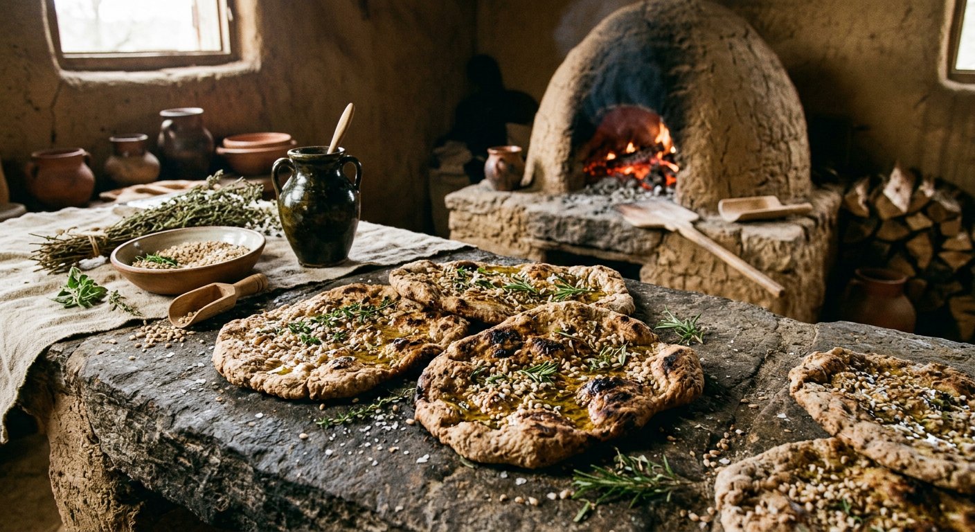 Древние лепёшки с маслом и травами — предки пиццы