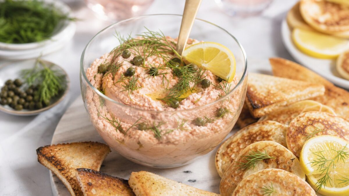Паштет из горбуши — нежный розовый крем с лимоном и укропом