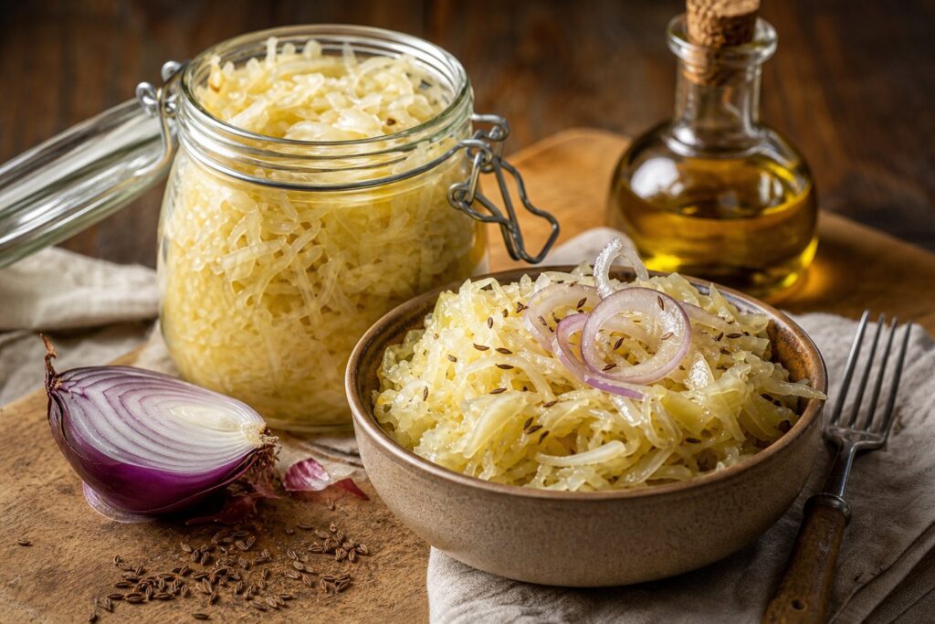Квашеная капуста в банке