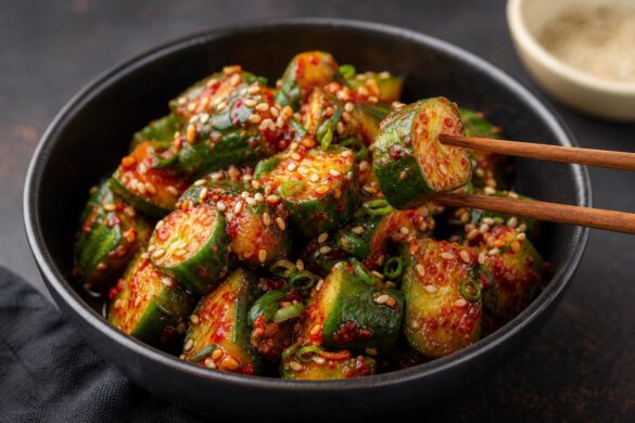Огурцы по-корейски — острые с кунжутом